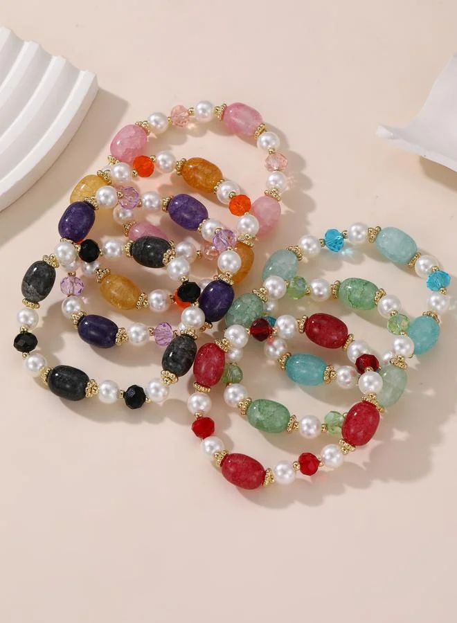 Take Two  Set of 7 - Multi Beaded Bracelets for Women | Best Price UAE