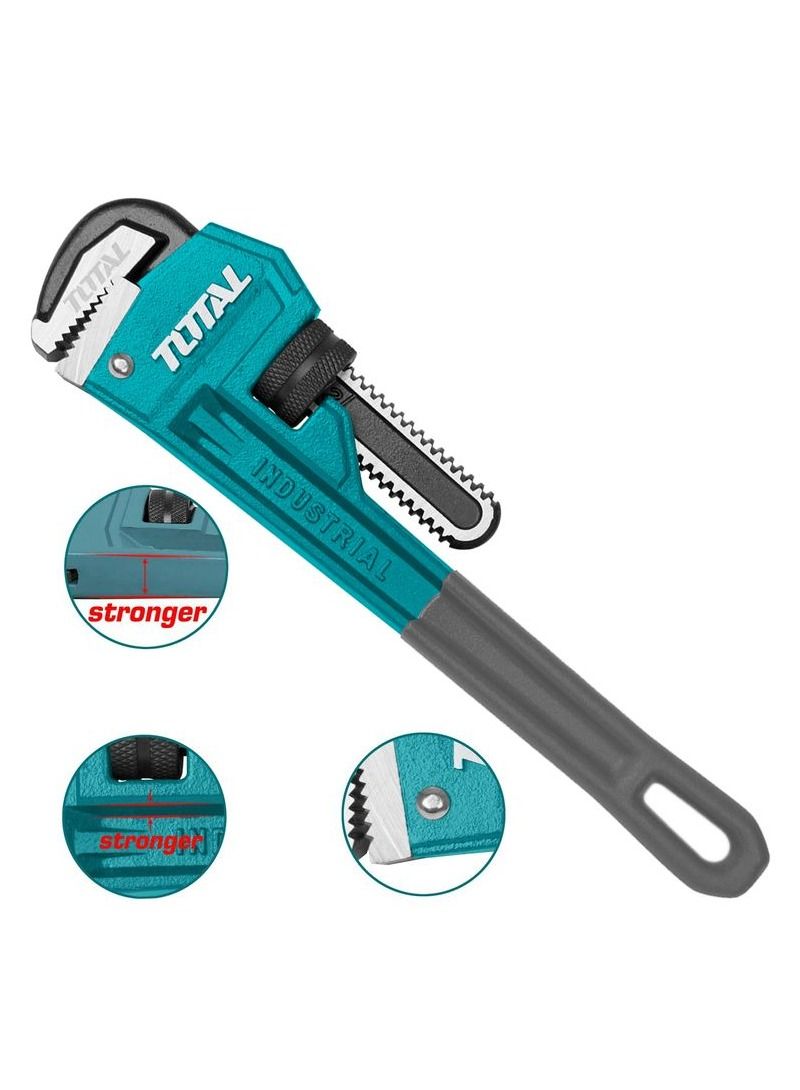 TOTAL T0TAL Pipe Wrench 12 300mm Single Sided Drop Forged Pipe Wrench Max. Clamping Diameter 42mm THT171206  - Image 2