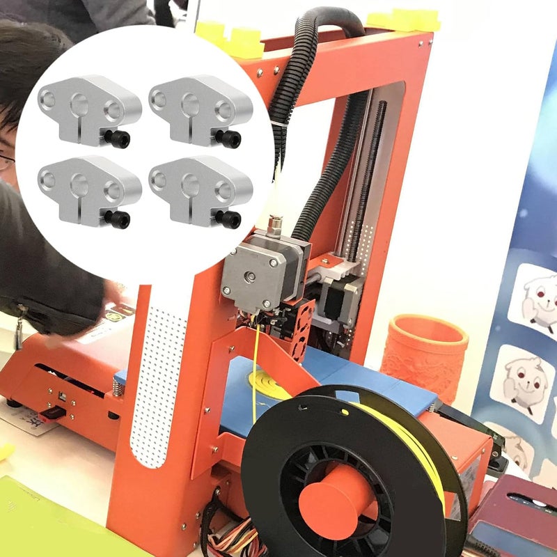 4pcs 3D Printer Aluminum Linear Shaft Fixed Bracket Clamp Support Base for Shf08 Horizontal Compatible with CNC and 3D Printing - Image 5