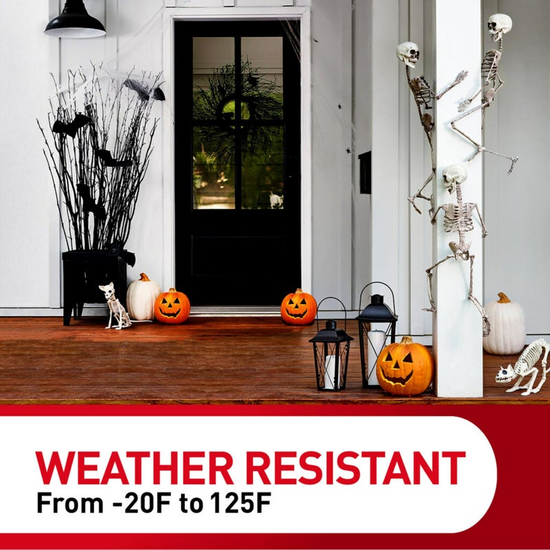 Command Outdoor Rope Light Clips  12 Hooks and 16 Command Strips  Damage Free Hanging Christmas Decorations with Weather Resistant Strips  Wall Clips for Hanging Outdoor Lights and Cable Management - Image 5