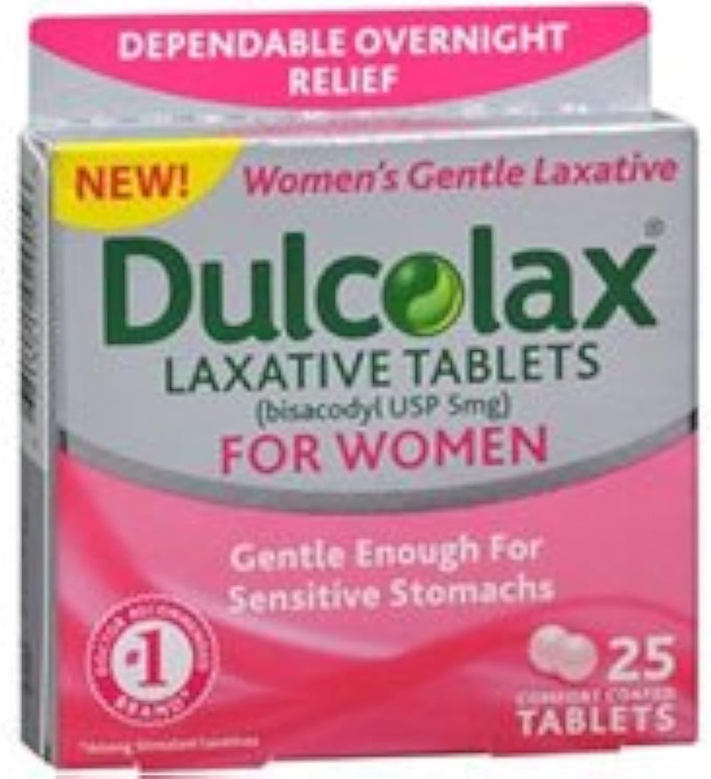 DULCOLAX Dulcolax Laxative Tablets for Women, 5 mg, 25 Tabs (Pack of 4)