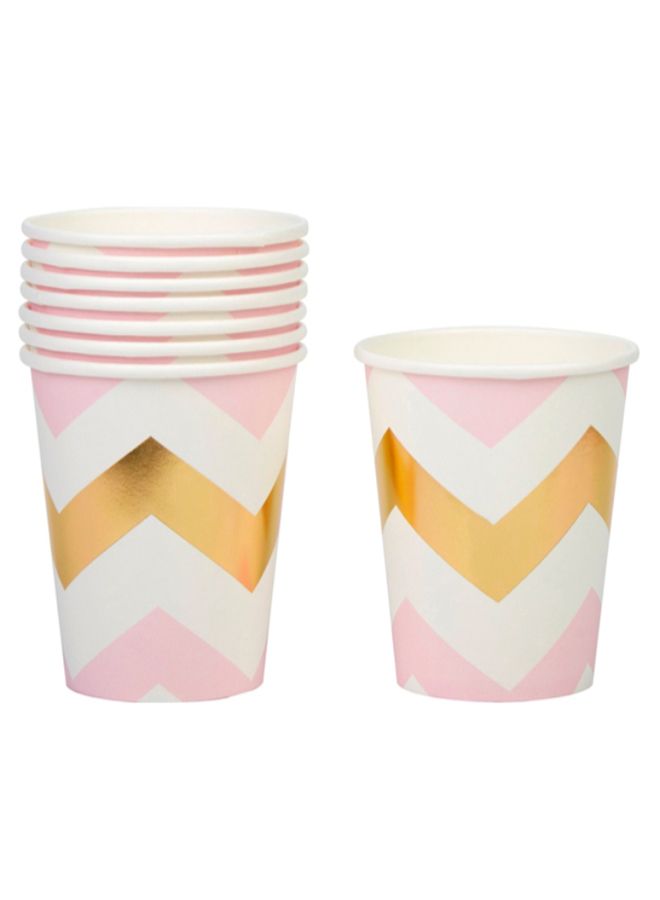 NIBEMINENT Party Cup Pink Chevron
