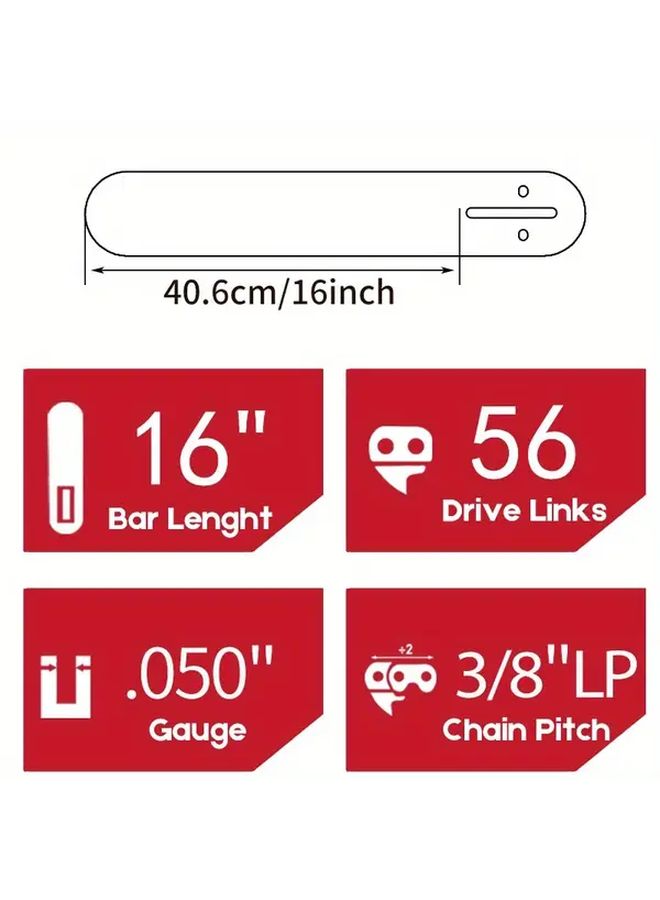 4 Pack Chainsaw Chain Set 12 Inch 45DL Replacement Chain - Image 2