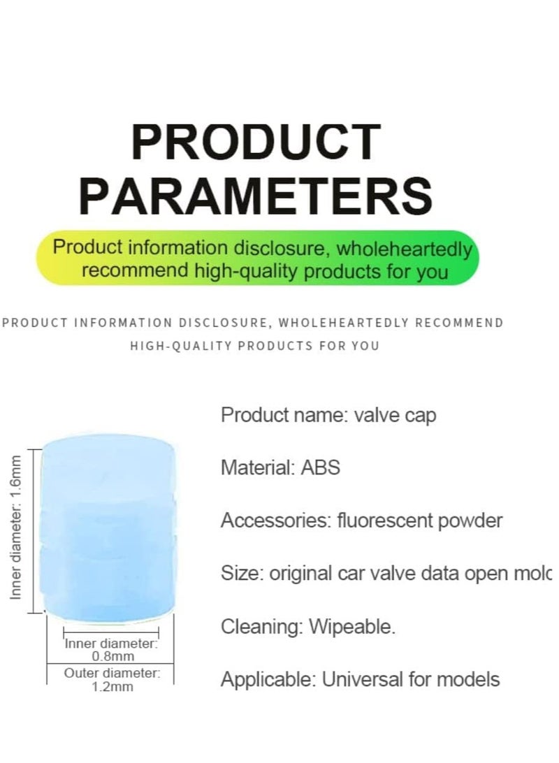 ١٢ قطعة من غطاء صمامات الإطار للسيارة، تضيء في الظلام، تستخدم لتغطية صمامات الهواء للسيارات والشاحنات والدفع الرباعي والدراجات النارية والدراجات - Image 3