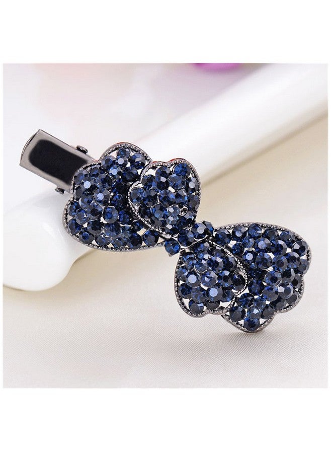 Ruihfas 2Pcs Vintage Crystal Rhinestone Bowknot Alligator Hair Pins Teeth Bows Hair Clips Hair Grip Hair Accessories Hairpins For Women Girls - Image 2