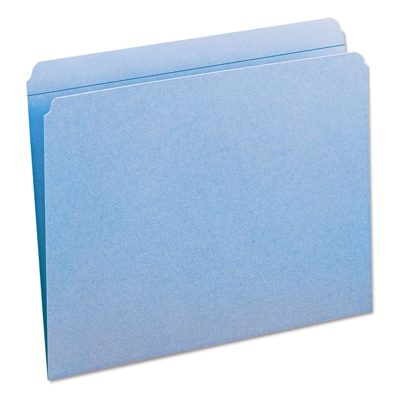 Smead File Folder, Reinforced Straight-Cut Tab, Letter Size, Blue, 100 per Box (12010) - Image 5