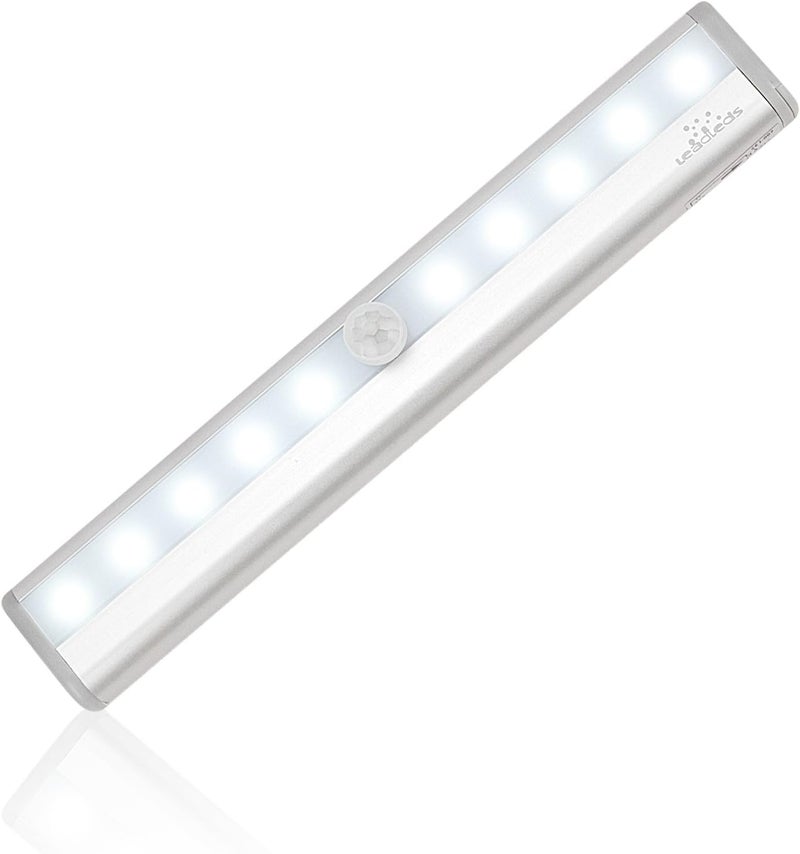 Leadleds I-007 10-LED Wireless Motion Sensor Light Automatic with Magnetic Strip, Battery Operated, Portable for Closet, Door, Stairs, Hallway, Step Lights - Image 1