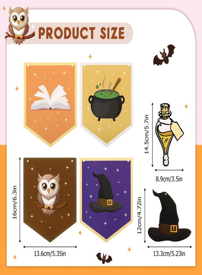 Remagr 13 Pcs Halloween Birthday Decorations Include Wizard Birthday Backdrop Banner and Magical Theme Wizard Hanging Swirl Decorations, Photoshoot Backdrop Foil Swirls Streamers for Party - Image 2