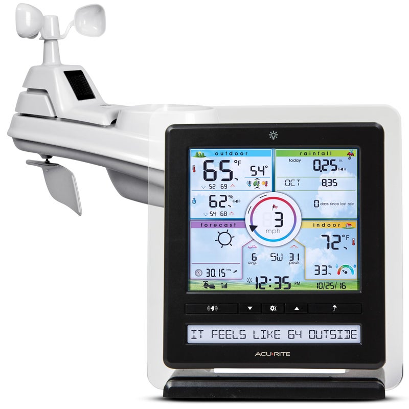 AcuRite Iris (5-in-1) Wireless Indoor/Outdoor Weather Station with Color Display for Hyperlocal Weather Conditions (01536MCBA1) - Image 1