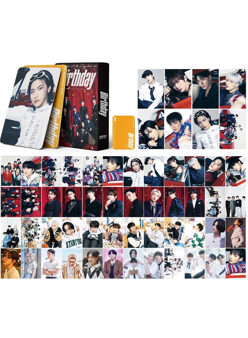 xozgdovg Integrate small card KPOP Korean Wave photo card 55 boxed DIY collection IVE support SK black green -SECRET KIDZ 