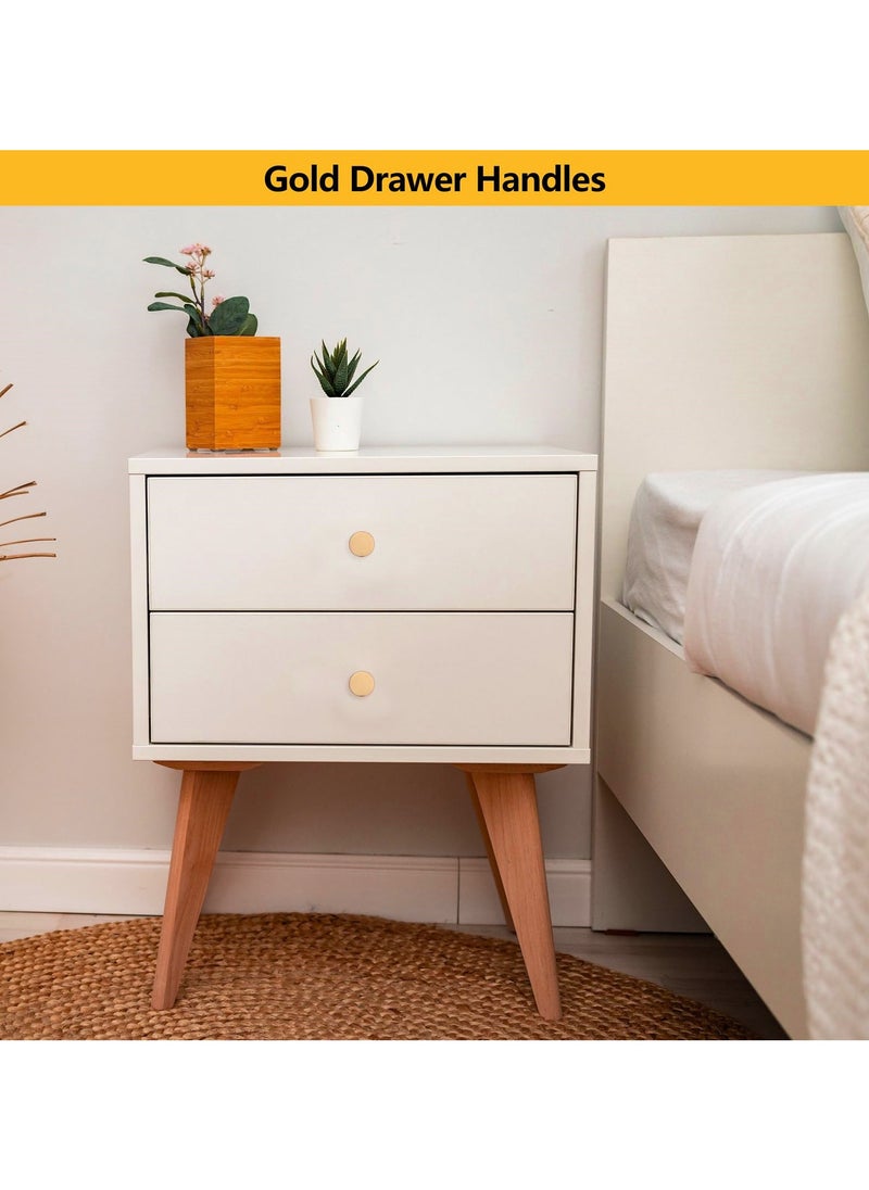 RTYY - 6 Pack Gold Cabinet Knobs, Gold Brushed Aluminum Alloy Dresser Knobs Drawer Pulls and Knobs Furniture Hardware Modern Round Knobs Gold Knobs Kitchen Cabinet Door Knob for Drawer, Cupboard, Wardrobe and Furniture Decoration - Image 1