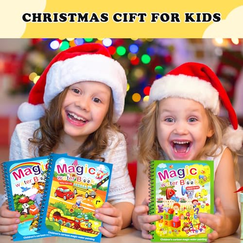 AIR BLOW Water Coloring Books for Toddlers, Water Painting Book for Toddlers, Paint with Water Books, Toddler Toys & Activities for Girls Boy Christmas Birthday Gift for 3 4 5 6 7+ Year Old (6 Pack) - Image 2