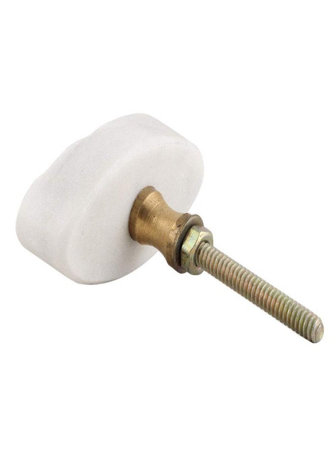 Indian-Shelf 2 Pieces White Luxury Marble Cabinet Knobs Decorative Stone Drawer Knobs and Pulls Cupboard Door Handle Fine - Image 3