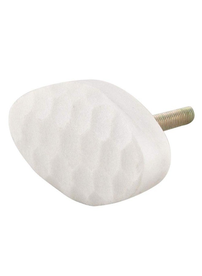 Indian-Shelf 2 Pieces White Luxury Marble Cabinet Knobs Decorative Stone Drawer Knobs and Pulls Cupboard Door Handle Fine - Image 1