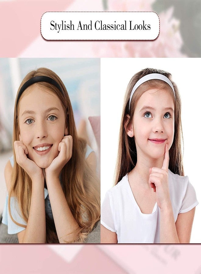 SUNBIRD Wide Plastic Headbands with Teeth Plain Hard Plastic Hairband Non-Slip Craft Headband Hoops for Women Girls DIY Hair Accessories for Women (pack of 12, Red+Blk+White Hair band) - Image 4
