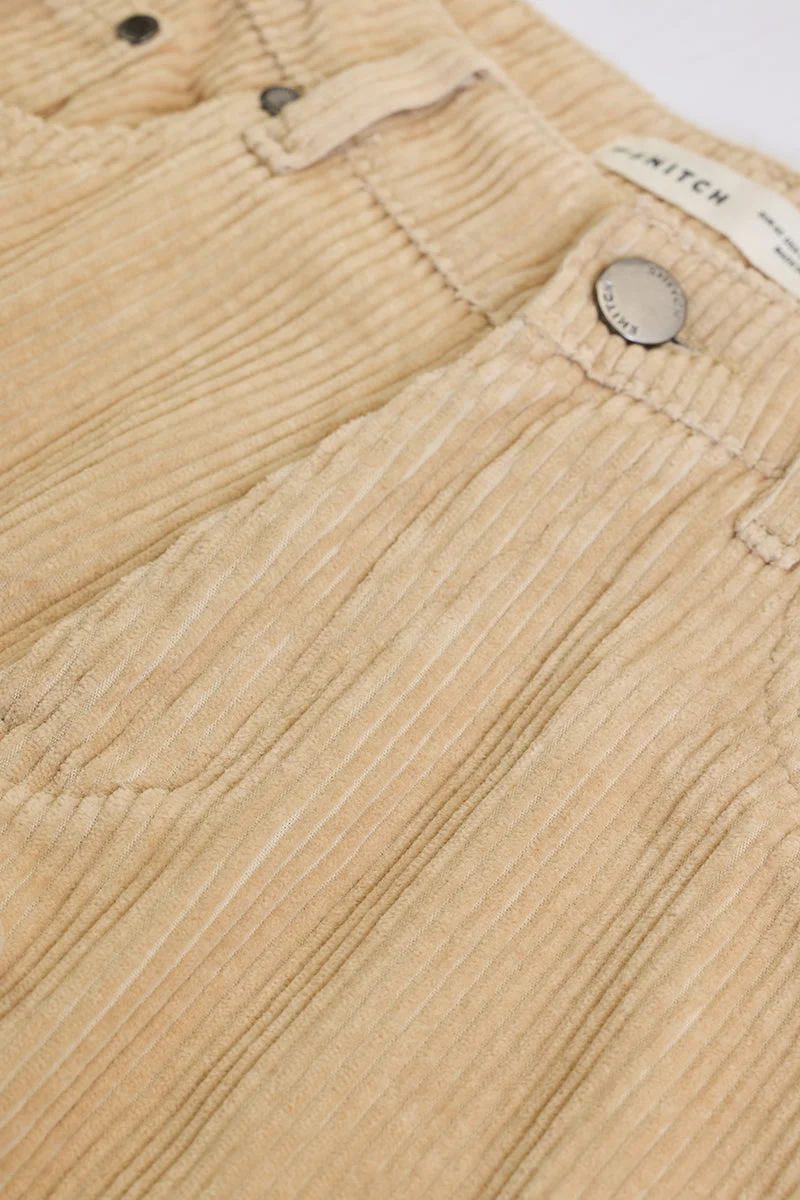 SNITCH بنطلون كارجو بيج مريح بقصة فضفاضة