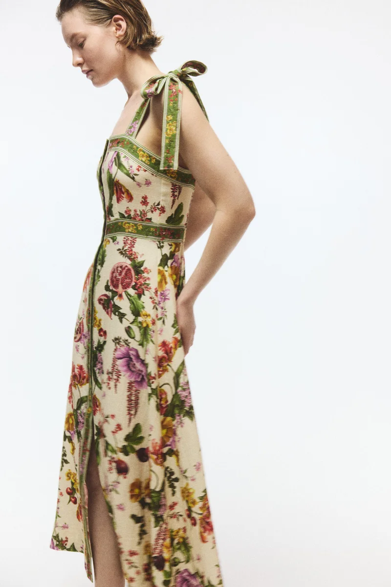 H&M  Tie-strap viscose-blend dress for Women | Best Price UAE