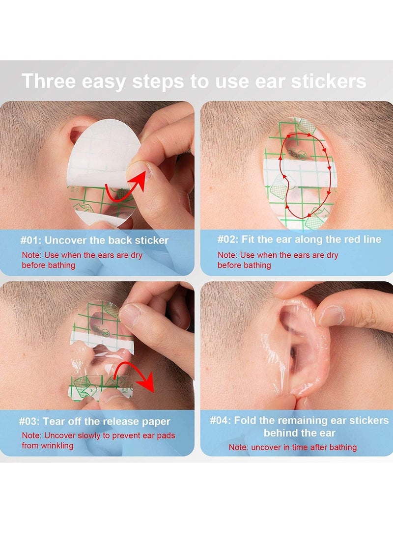 Gonice Baby Waterproof Ear Stickers, Baby Waterproof Ear Protector, Newborn Ear Protection（30 Pack）  - Image 4