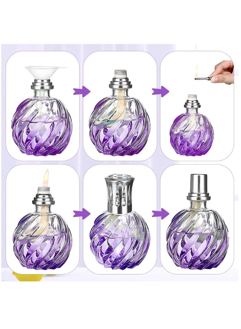 Zikra فتائل مصابيح الزيت العطرية، 2 قطع بدائل لفتائل مصابيح الزيت، فتيل لمصباح الزيت فتيل تحفيزي لموزع العطر (فضي وذهبي 18 مم) - Image 3