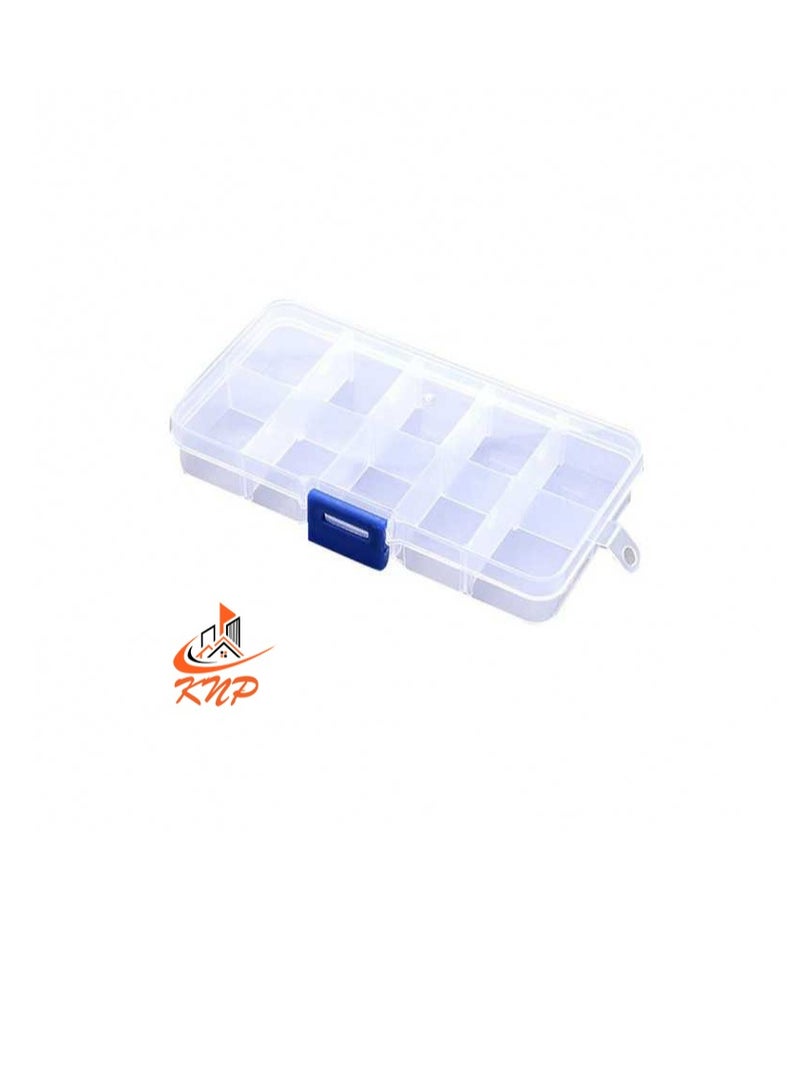 KNP Plastic Storage Box  10 Compartments 12.6 X 6.4 X 2.2cm - Image 1