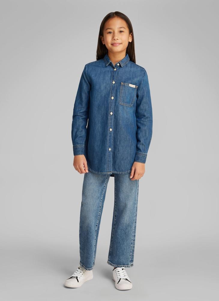 Calvin Klein Jeans Kids Denim Button Down Shirt  - Image 1