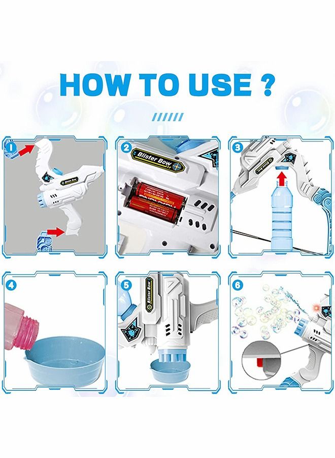 GROIC 2 in 1 Archery Bubble Water Gun Toy with Bow and Arrow-Water for Kids-Gatling Gun-Gift Boys Girls Summer Pool Beach Outdoor - Image 4