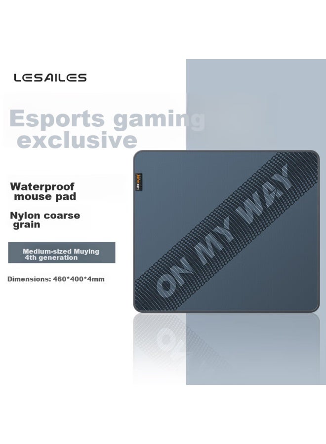 Lesailes Feidun Lesailes Waterproof Nylon Textured Mouse Pad, Waterproof Wear-resistant Smooth Computer Desk Pad Gaming Mat, Waterproof Mat, Medium Size Muying 4th Generation 460*400*4mm - Image 1