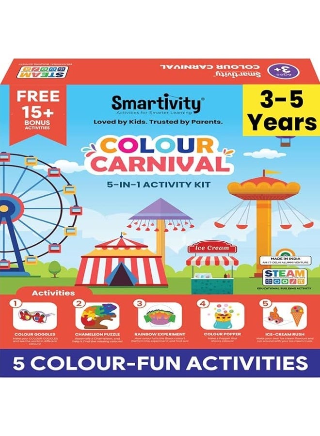 Smartivity Colour Carnival Activity Kit for 3 to 5 Years Old Toys/Games for Boys & Girls Age 3,4,5 Years | 5 in 1 Fun Activities - Rainbow Experiment, Colour Goggles, Puzzle & More - Image 4