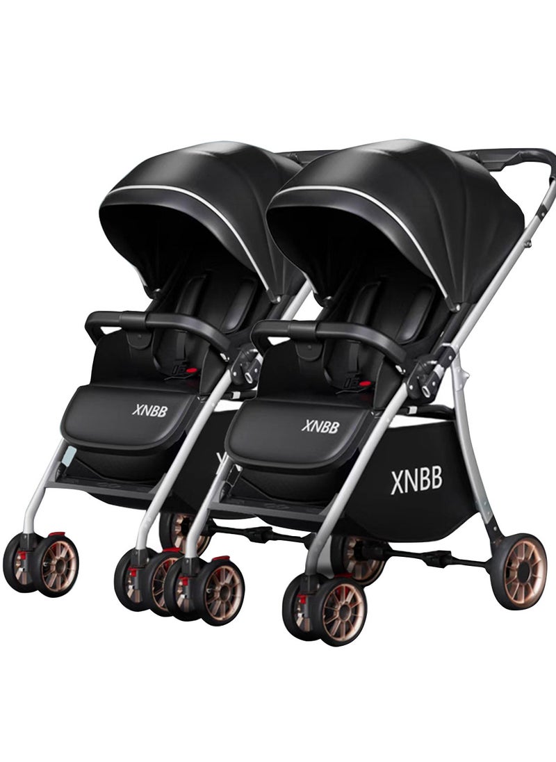 MaBaby - Twin Stroller, Foldable And Detachable Travel Stroller, Can Sit And Lie, Lightweight Pram From 0-4Years - Image 1