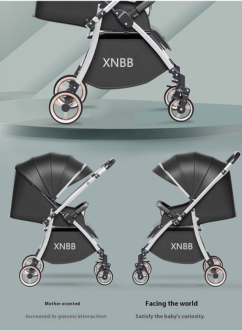 MaBaby - Twin Stroller, Foldable And Detachable Travel Stroller, Can Sit And Lie, Lightweight Pram From 0-4Years - Image 1