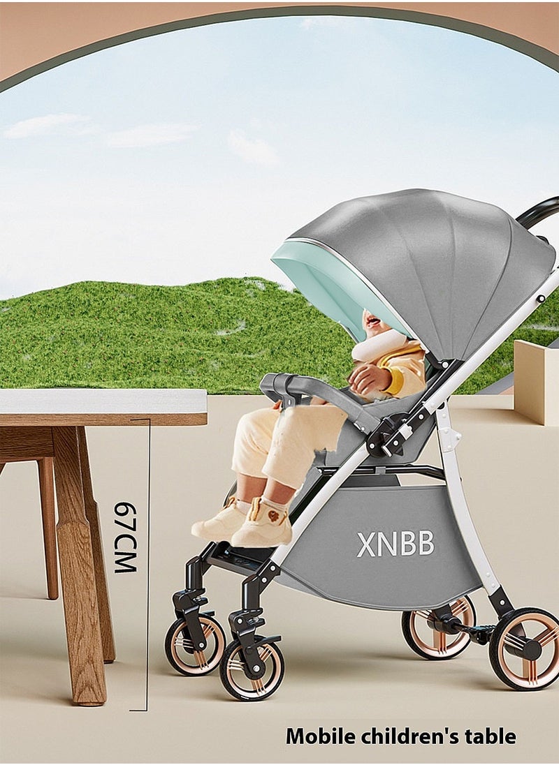 MaBaby - Twin Stroller, Foldable And Detachable Travel Stroller, Can Sit And Lie, Lightweight Pram From 0-4Years - Image 1