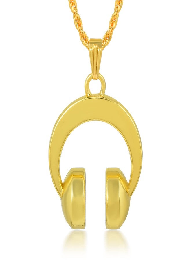 Memoir Brass Goldplated headphone design Fashion Pendant Men Women (PCAJ3016) - Image 1