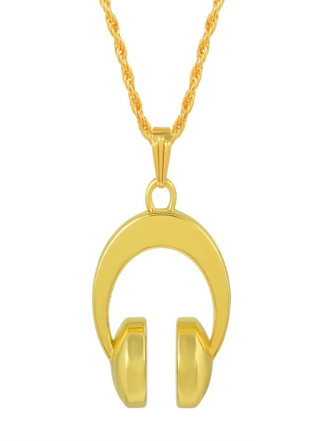 Memoir Brass Goldplated headphone design Fashion Pendant Men Women (PCAJ3016) - Image 4