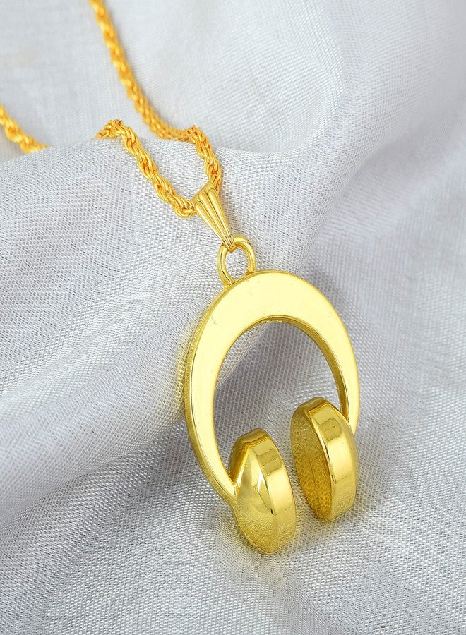 Memoir Brass Goldplated headphone design Fashion Pendant Men Women (PCAJ3016) - Image 5