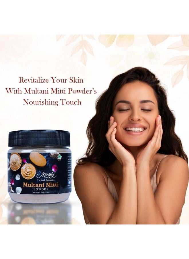 Mirintz 100% Natural Multani Mitti | (100 gms) Fuller's Earth DIY Clay Face Mask | Herbal Multani Mitti Powder for Face, Skin, & Hair | Ayurvedic Multani Matti Face Mask for Women Skin Care & Hair Care - Image 2
