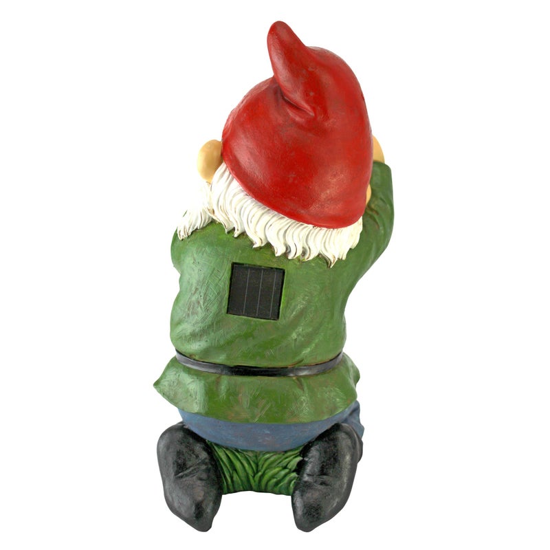 Design Toscano QM2779900 Solar Garden Gnome Statue - Smile for Me - Outdoor Garden Gnomes - Lawn Gnome Statues,full color - Image 3
