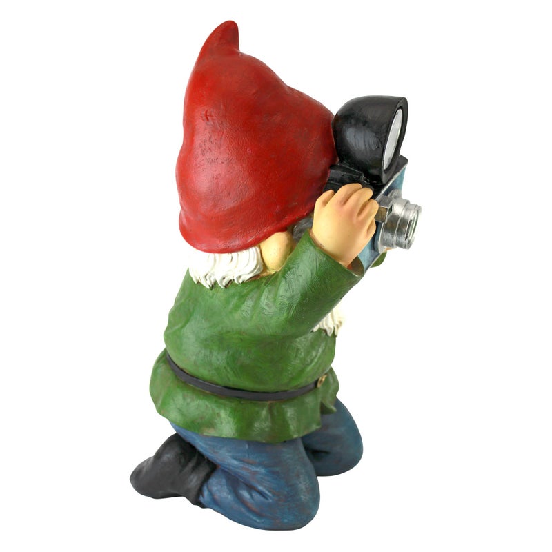 Design Toscano QM2779900 Solar Garden Gnome Statue - Smile for Me - Outdoor Garden Gnomes - Lawn Gnome Statues,full color - Image 2