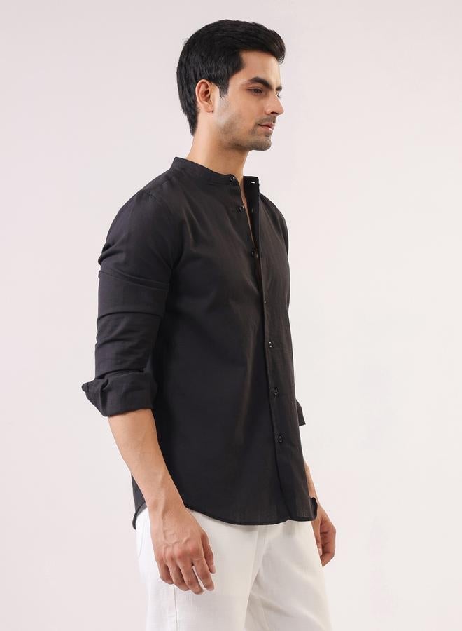 TRULOOM Men Solid Regular Fit Cotton Shirt - Image 2