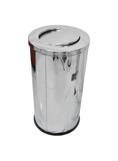 Generic Swing-Lid Trash Bin | Brushed Stainless Steel Finish | Detachable Inner Liner | Suitable For Bathrooms, Kitchens, Homes & Communal Spaces | 50 Liters 