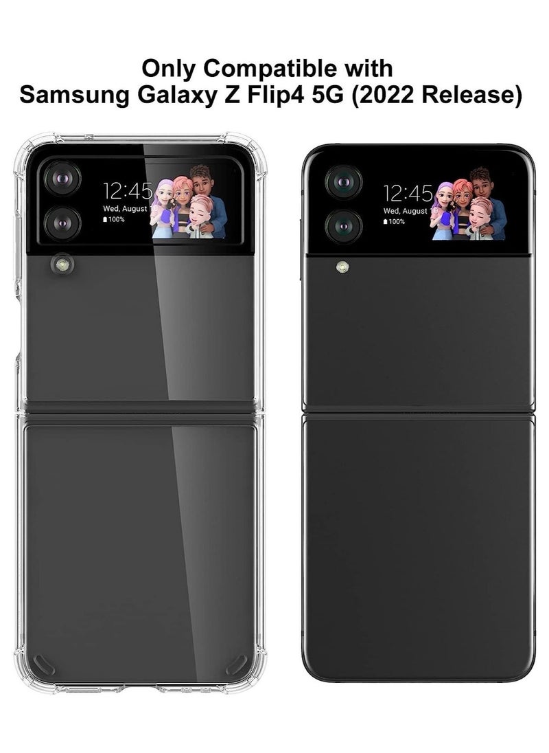 Raxoom Samsung Galaxy Z Flip 4 5G Clear Case,[Hard PC][Reinforced Corners][Slim&Lightweight] Shockproof Protective Phone Case - Image 2
