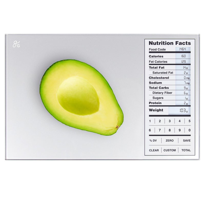 Greater Goods Nutrition Scale by Greater Goods with Food Grade Glass, Perfect for Calorie Counting, Meal Prep, and Weight Loss (Silver) - Image 1