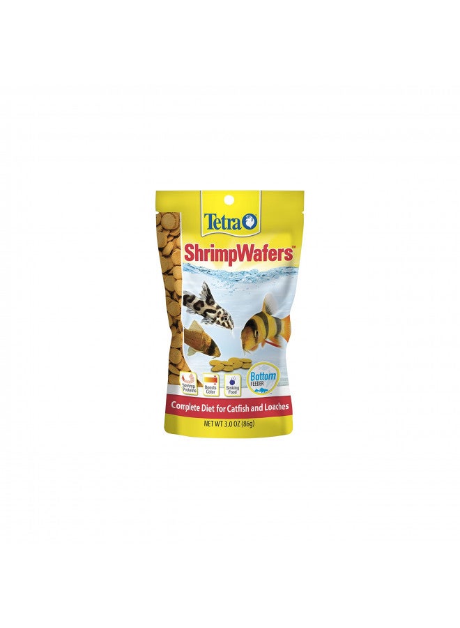 Tetra ShrimpWafers Complete Diet for Catfish and Loaches 3 Ounce - Image 1