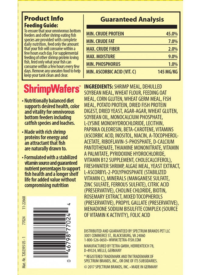 Tetra ShrimpWafers Complete Diet for Catfish and Loaches 3 Ounce - Image 2