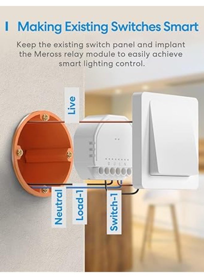 Meross Smart Light Switch Module, DIY Wall Switch Module, Wireless Relay Smart Switch works with Apple - Image 5
