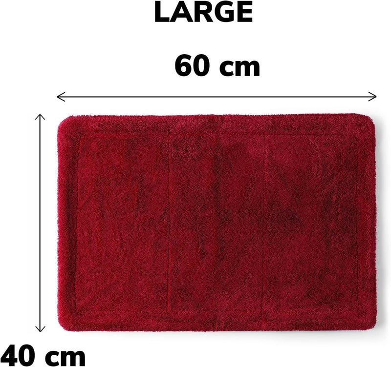 shinexpro Microfiber Cloth for Car - Big Daddy 1500 GSM Large (60x40 CM) Twisted Loop Car Cleaning Cloth - Edgeless Design with Plush Pile and Lint Free Cloth for Drying and Detailing (Red) - Image 4