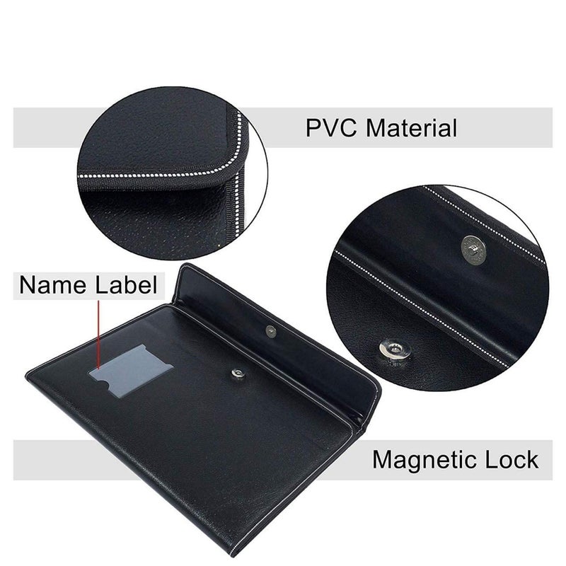 ANG Leather Document File Folder Executive Folder for Certificate A4 Size Document Organizer Sleeve File for Office, Home, Banks, Professionals (20 Sleeves 1 PCS) - Image 2