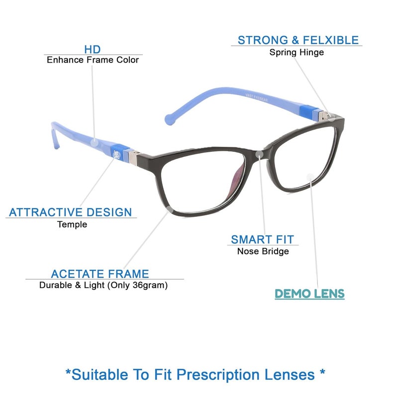 Vast Junior For Kids Age 6-10 yrs Eyeglasses For Eye Protection | Round - Image 5