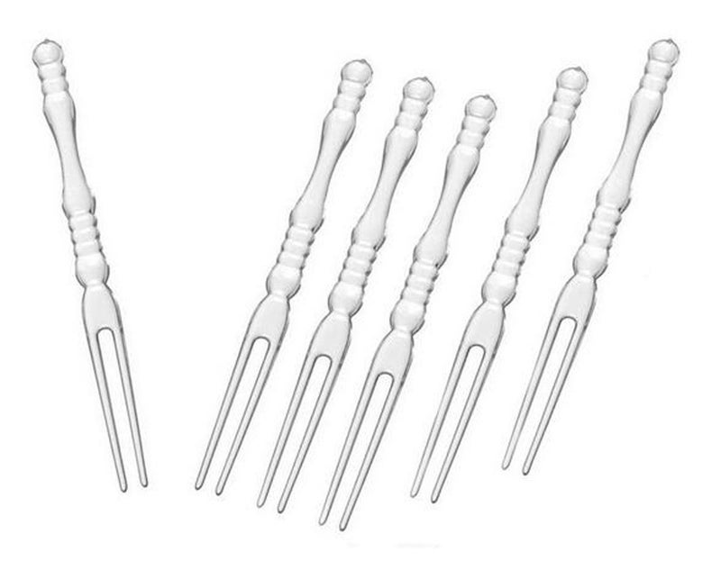 esowemsn 1Pack300pcs Disposable Plastic Fruit Forks Forks Bistro Cocktail Forks Tasting Appetizer Forks Set Mini Cake Forks FruitFork plastic 