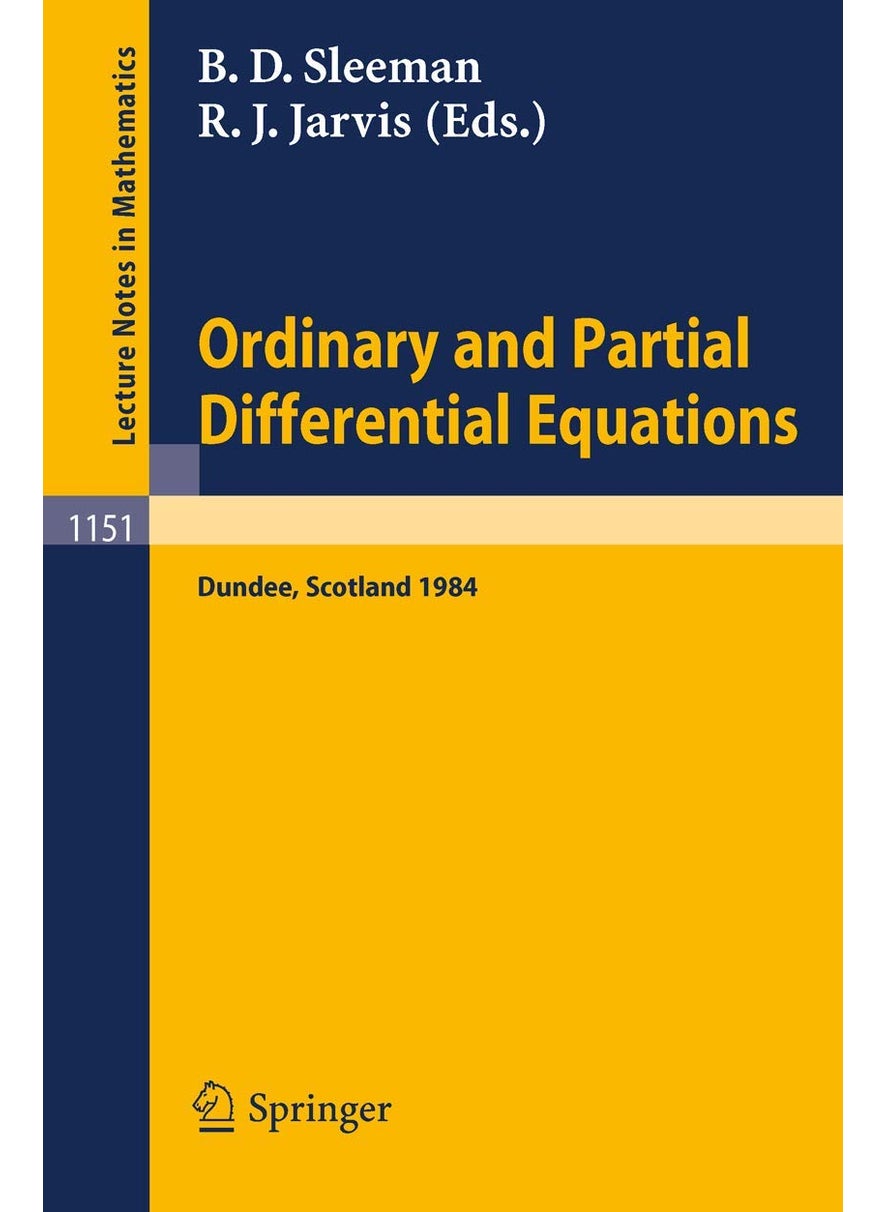 Ordinary and Partial Differential Equations: Proceedings of the Eighth Conference Held at Dundee, Scotland, June 25-29, 1984 