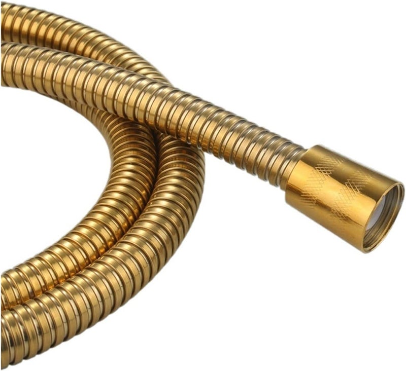 Gold Stainless Steel Flexible Shower Hose Long Bathroom Water Extension Plumbing Pipe Pulling Tube(120cm) - Image 3